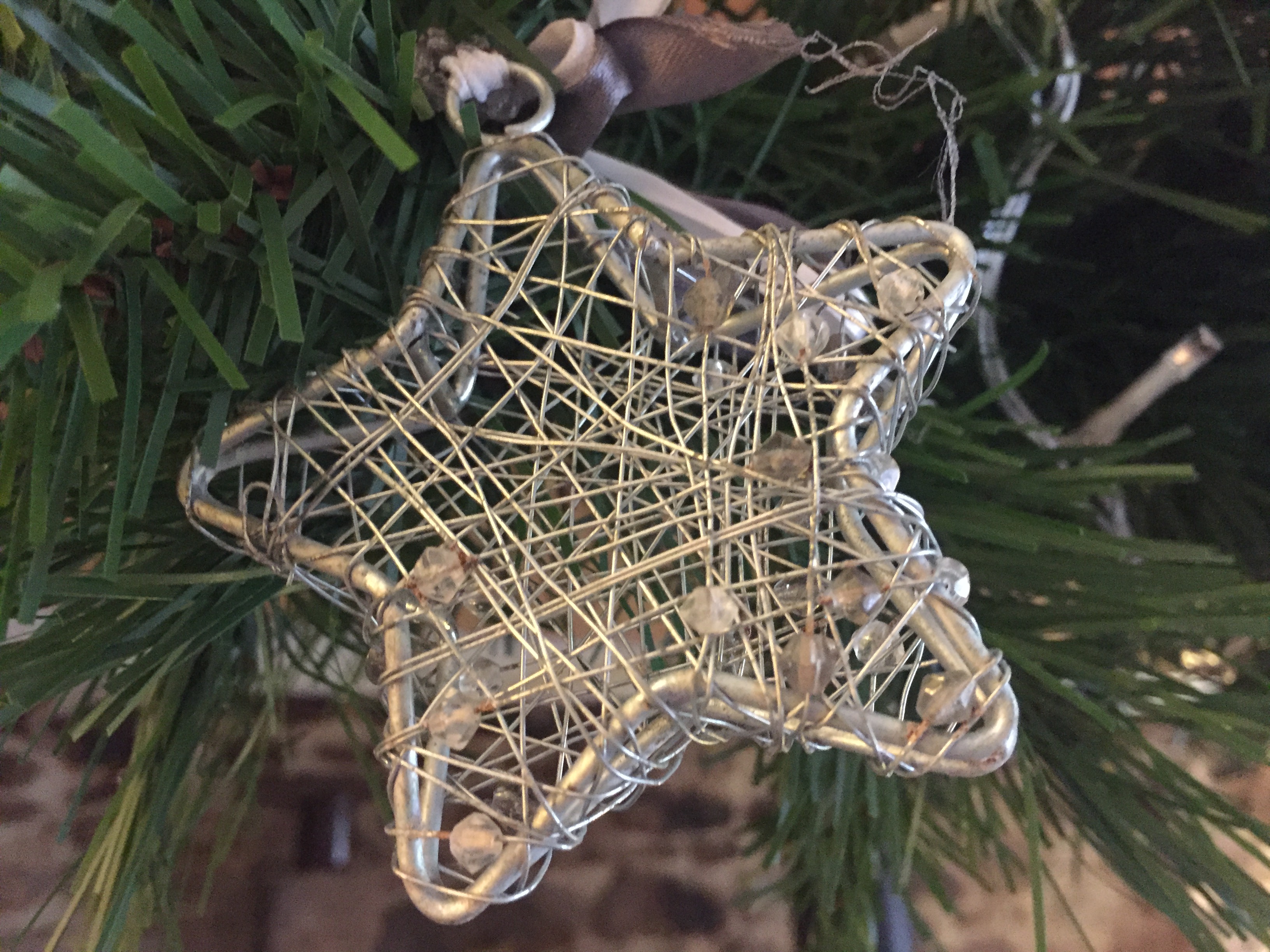 Christmas star on tree