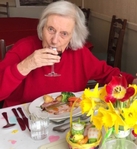 Easter Sunday lunch with wine Fairfield resident enjoying Easter Sunday lunch