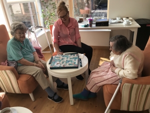 Fairfield residents playing scrabble at