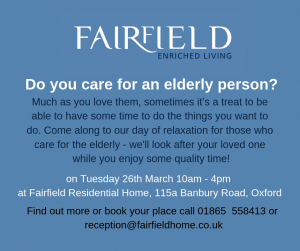 Carers relaxation day at Fairfield