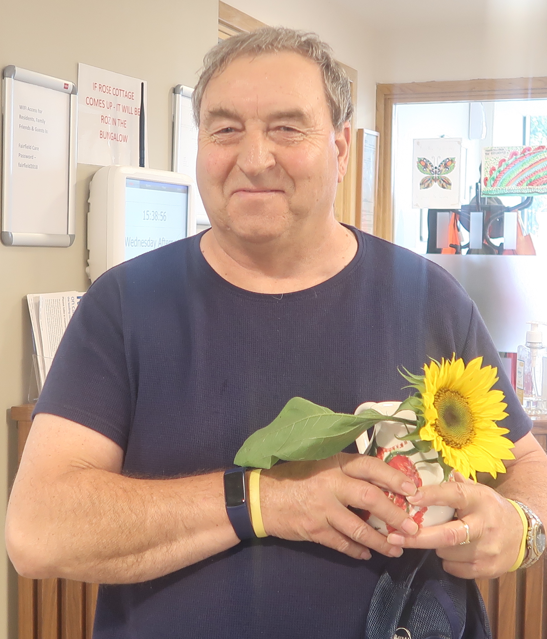 Fairfield resident Pete and his sunflower